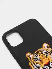 Черный чехол для iPhone 11, 12, XR, силикон-эко кожа с картинкой / рисунком