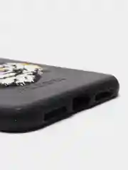 Черный чехол для iPhone 11, 12, XR, силикон-эко кожа с картинкой / рисунком