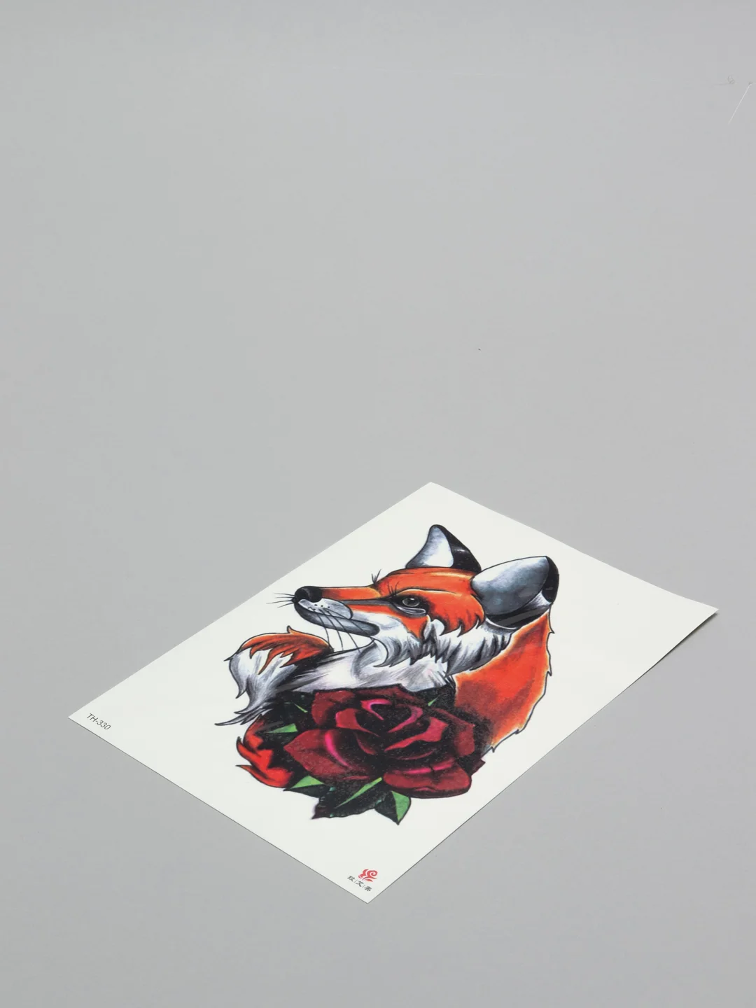 Медный временная татуировка "Лисы, волки, тигры", 21*15 см