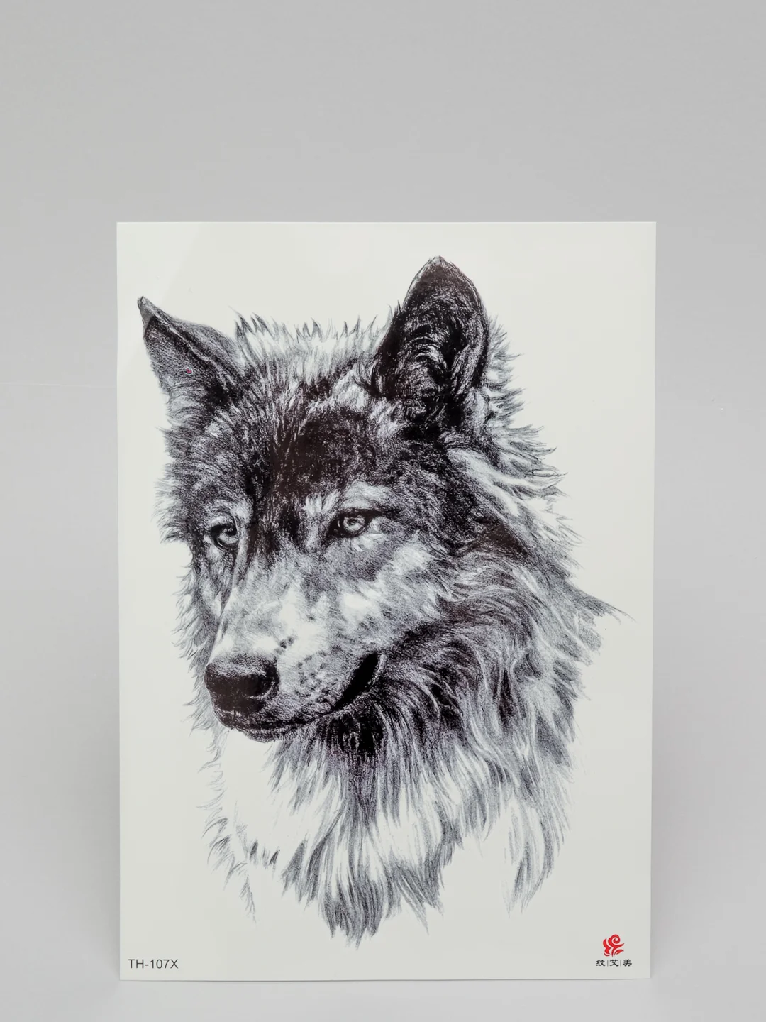 Лавандовый временная татуировка "Лисы, волки, тигры", 21*15 см