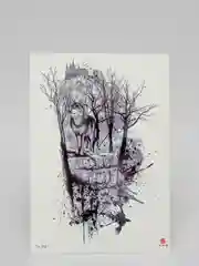 Белый временная татуировка "Лисы, волки, тигры", 21*15 см