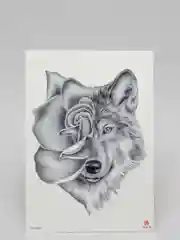Зеленый временная татуировка "Лисы, волки, тигры", 21*15 см