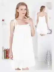 Белый ночная сорочка женская, домашняя