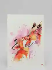 Багровый временная татуировка "Лисы, волки, тигры", 21*15 см