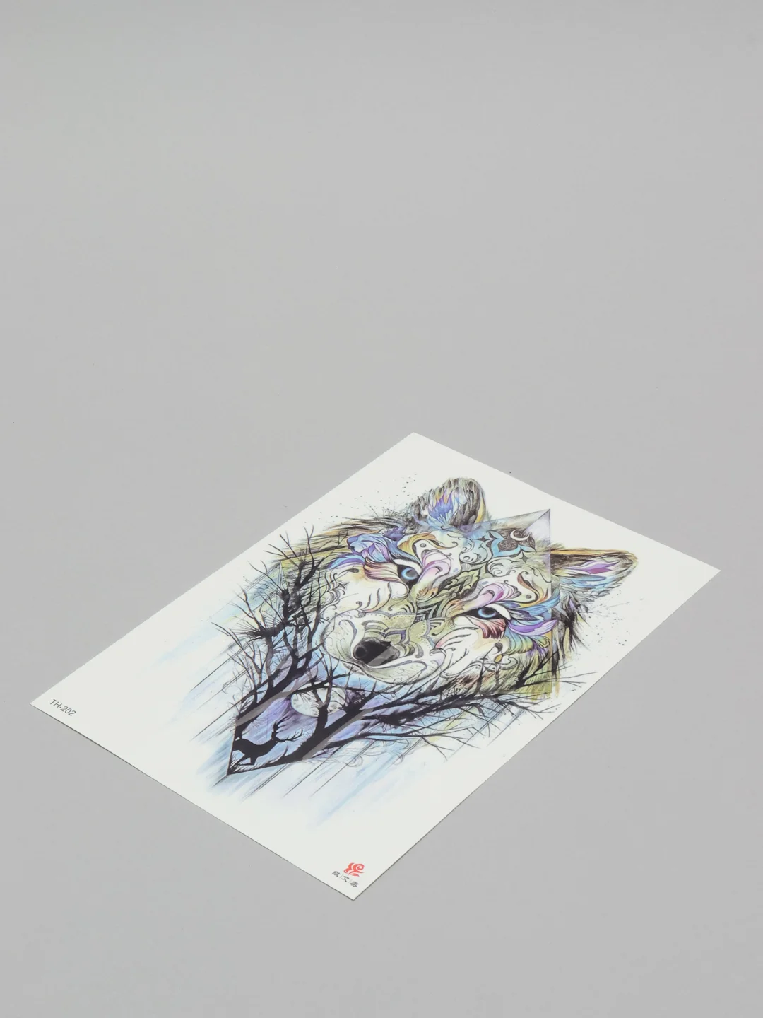 Манго временная татуировка "Лисы, волки, тигры", 21*15 см