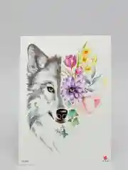 Голубой временная татуировка "Лисы, волки, тигры", 21*15 см