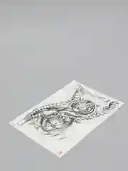 Желтый временная татуировка "Лисы, волки, тигры", 21*15 см