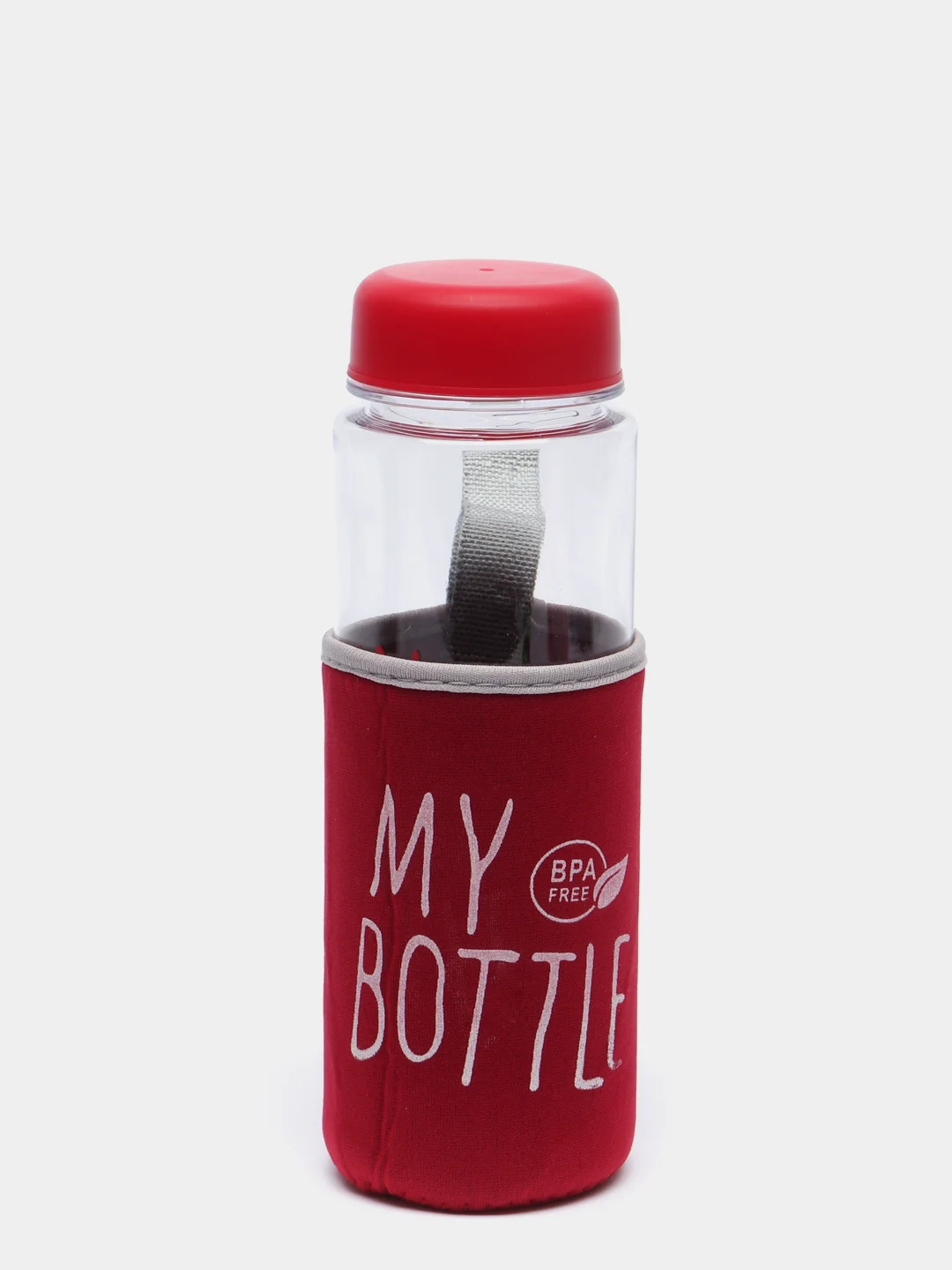 Красный бутылка для воды "My bottle" в чехле