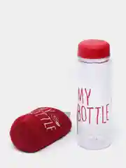 Красный бутылка для воды "My bottle" в чехле