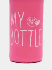 Розовый бутылка для воды "My bottle" в чехле