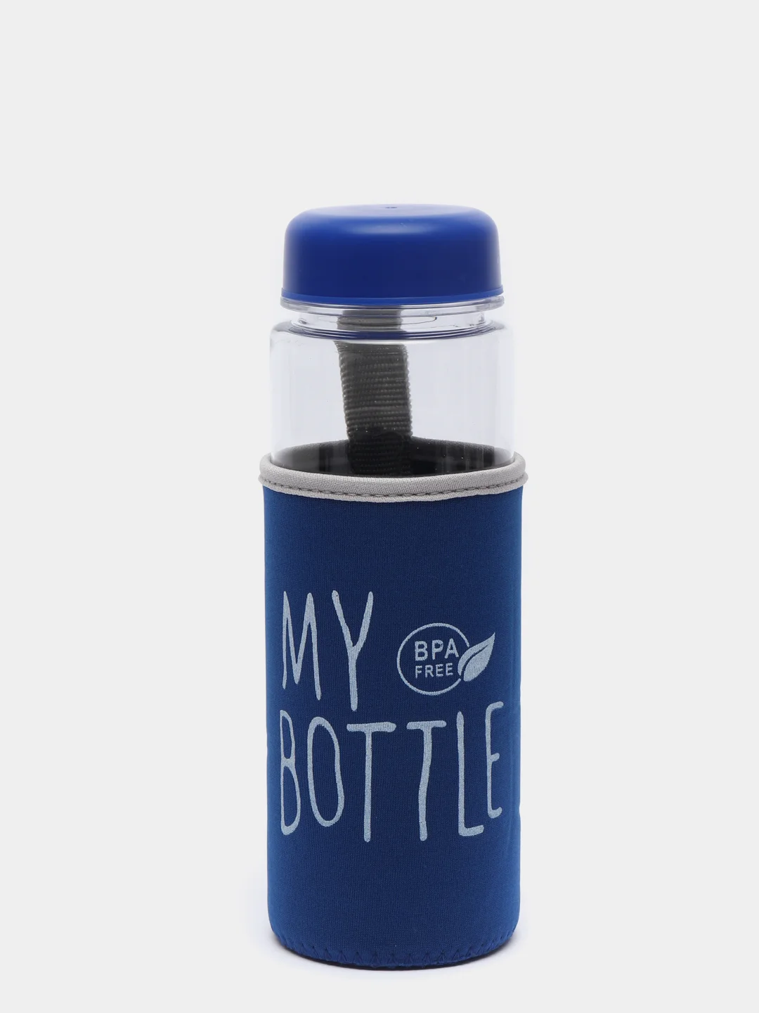 Синий бутылка для воды "My bottle" в чехле