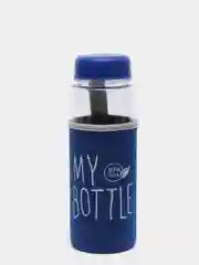 Синий бутылка для воды "My bottle" в чехле