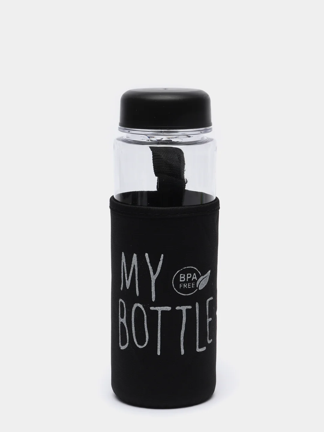 Черный бутылка для воды "My bottle" в чехле