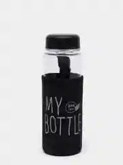 Черный бутылка для воды "My bottle" в чехле