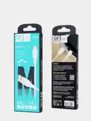 Белый кабель зарядный GF POWER, 1 м, Micro-USB/Type-C/Lighthing для Android и Apple iPhone