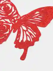 Красный бабочки декоративные с розами, 9,5 х 10 см