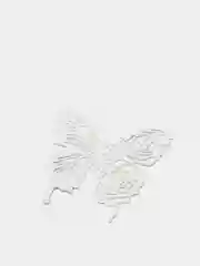 Серебряный бабочки декоративные с розами, 9,5 х 10 см