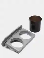 Серый держатель для фена, со стаканом