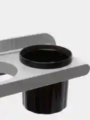 Серый держатель для фена, со стаканом
