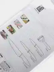 Фиолетовый ножи кухонные набор 3шт и овощечистка, набор цветных ножей