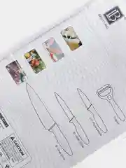 Белый ножи кухонные набор 3шт и овощечистка, набор цветных ножей