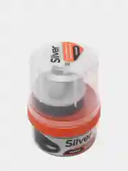 Крем-блеск для обуви с губкой SILVER, цвет черный