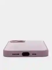 Сиреневый чехол силиконовый со стеклянной панелью для iPhone 13