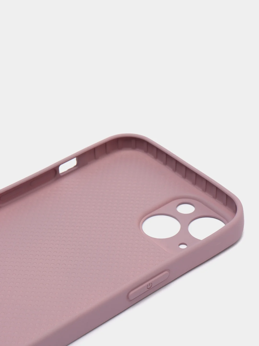 Сиреневый чехол силиконовый со стеклянной панелью для iPhone 13