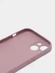 Сиреневый чехол силиконовый со стеклянной панелью для iPhone 13