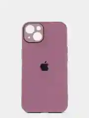 Сиреневый чехол силиконовый со стеклянной панелью для iPhone 13