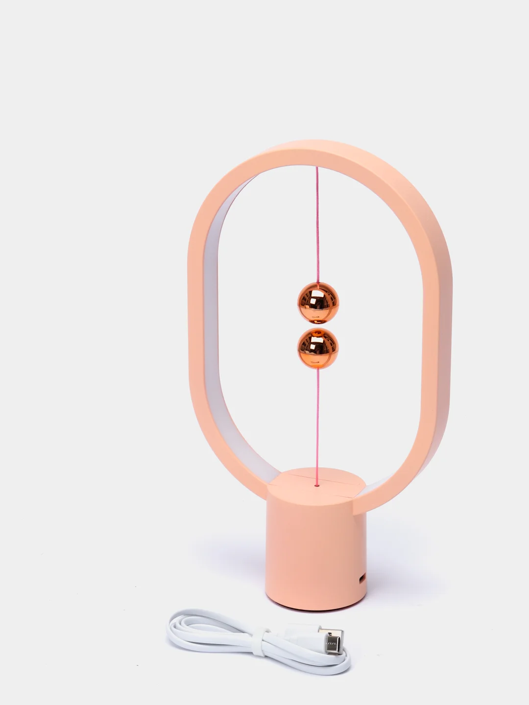 Розовый настольный светильник с магнитами Levitation Lamp