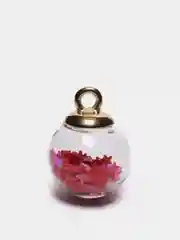 Коралловый подвеска шарик с наполнителем "Звёздочки"