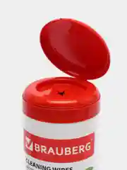 Салфетки для экранов всех типов и пластика BRAUBERG с ароматом "ЛИМОН"