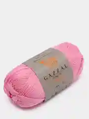 Розовый пряжа Gazzal Giza 100% Мерсеризованный хлопок 50г 125м