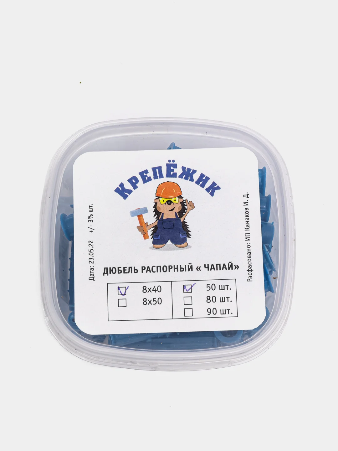 Дюбель распорный "Чапай" 8х40 мм, шипы-усы