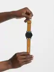 Коричневый мужские кварцевые часы Reloj, с кожаным ремнем