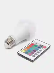 Цветная светодиодная лампа, LED RGB, с пультом 10 цветов РГБ