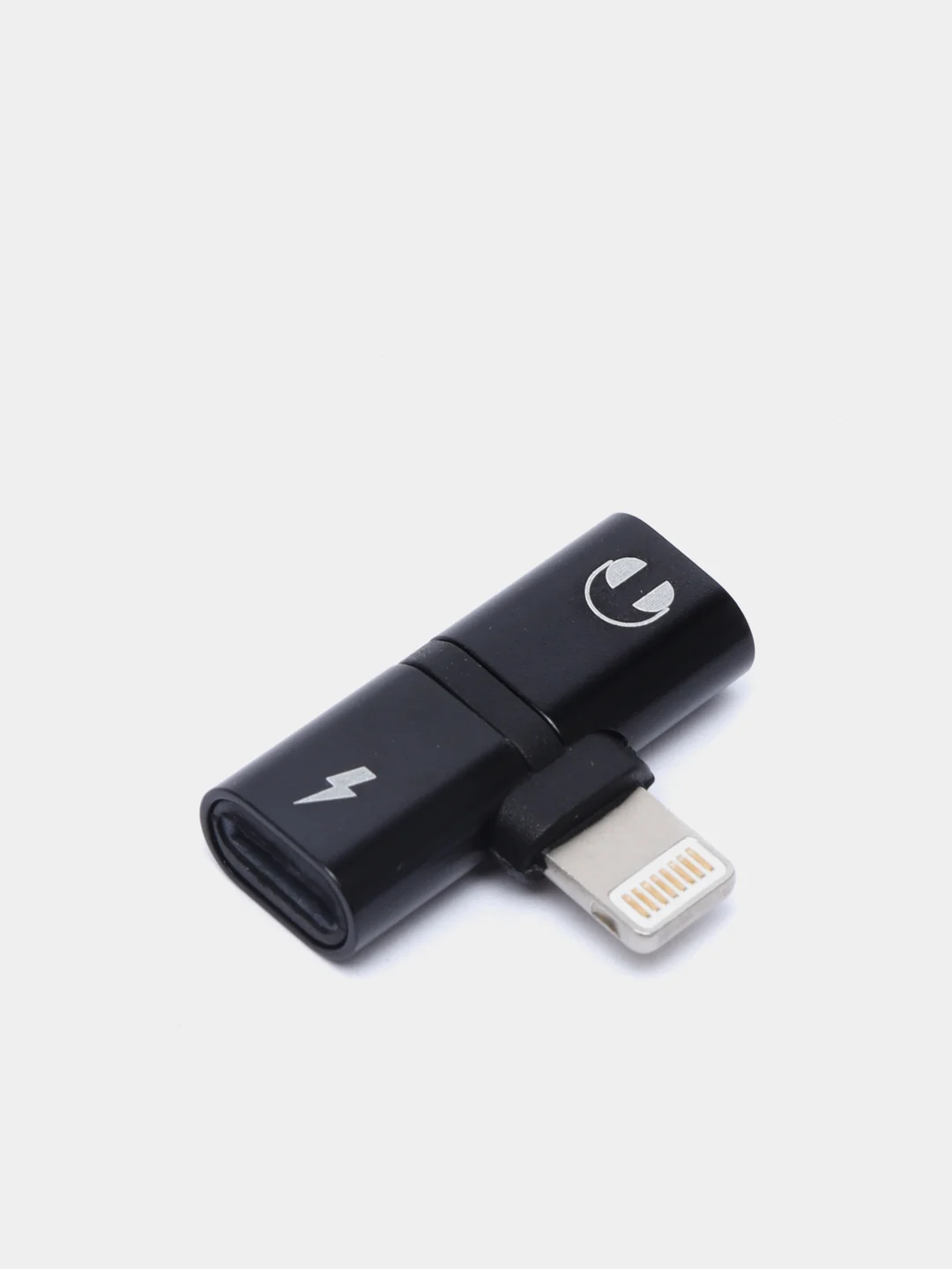 Черный разветвитель Lightning 2в1 зарядное устройство и разъем для наушников