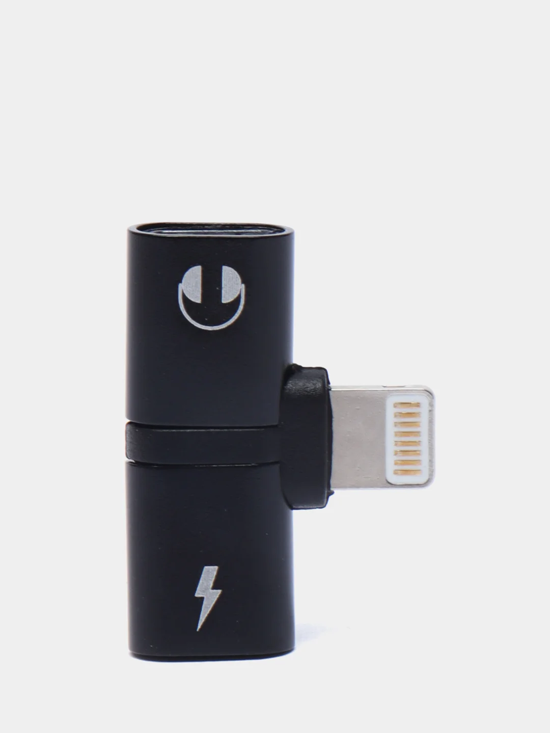 Черный разветвитель Lightning 2в1 зарядное устройство и разъем для наушников