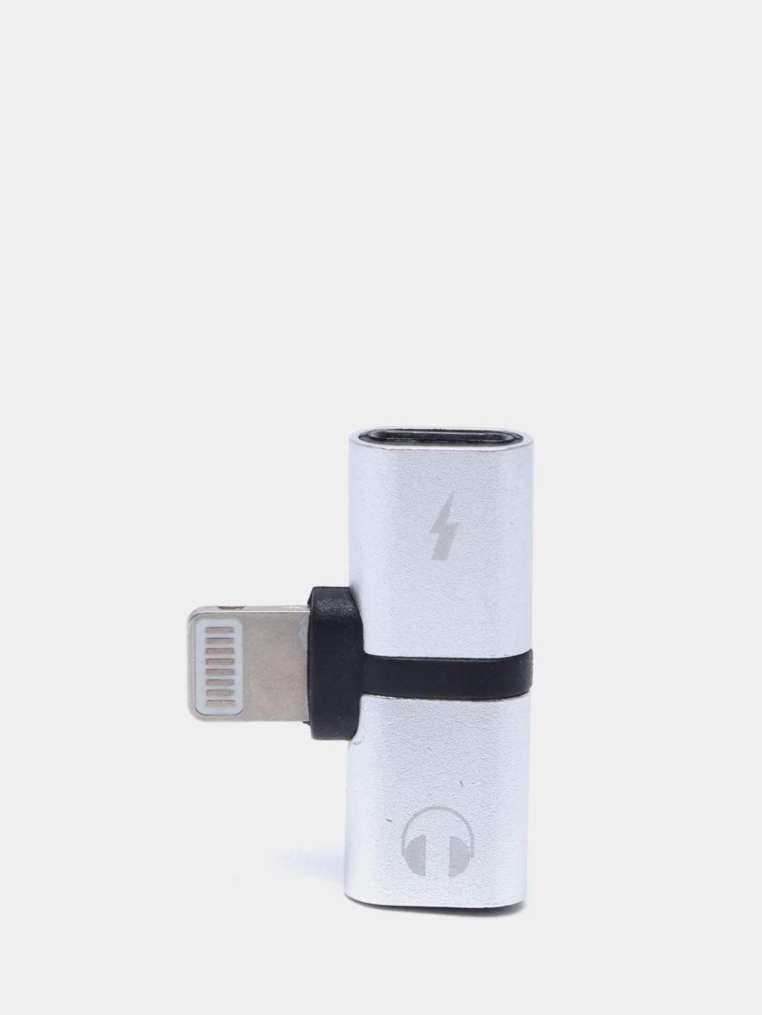 Серебряный разветвитель Lightning 2в1 зарядное устройство и разъем для наушников
