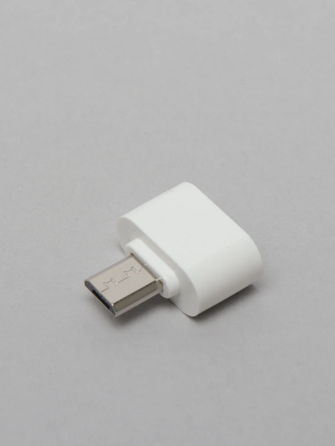 Белый переходник (адаптер) USB (мама) на Micro USB (папа)