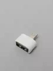 Белый переходник (адаптер) USB (мама) на Micro USB (папа)