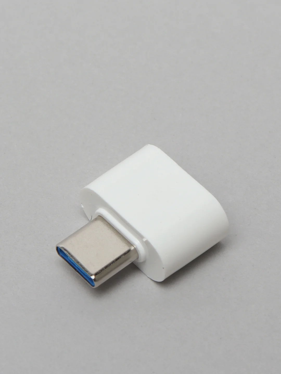 Белый otg переходник USB на Type-C (USB мама-Type-C папа)