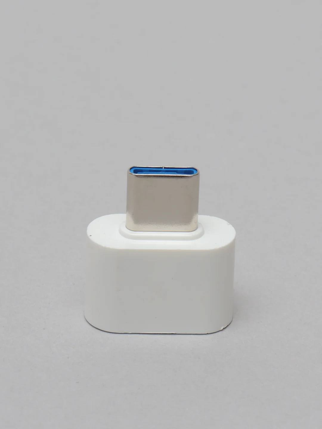 Белый otg переходник USB на Type-C (USB мама-Type-C папа)