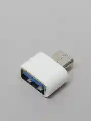 Белый otg переходник USB на Type-C (USB мама-Type-C папа)