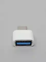 Белый otg переходник USB на Type-C (USB мама-Type-C папа)