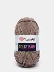 Коричневый пряжа плюшевая YarnArt "Dolce Baby", 100% микрополиэстер, 50 г, 85 м