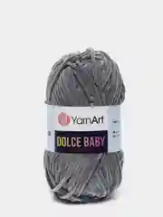 Серый пряжа плюшевая YarnArt "Dolce Baby", 100% микрополиэстер, 50 г, 85 м