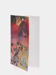 Пастельно-коралловый открытка поздравительная Аниме, K-pop 12х18,5 см