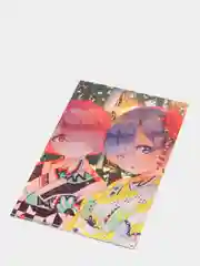 Пастельно-коралловый открытка поздравительная Аниме, K-pop 12х18,5 см